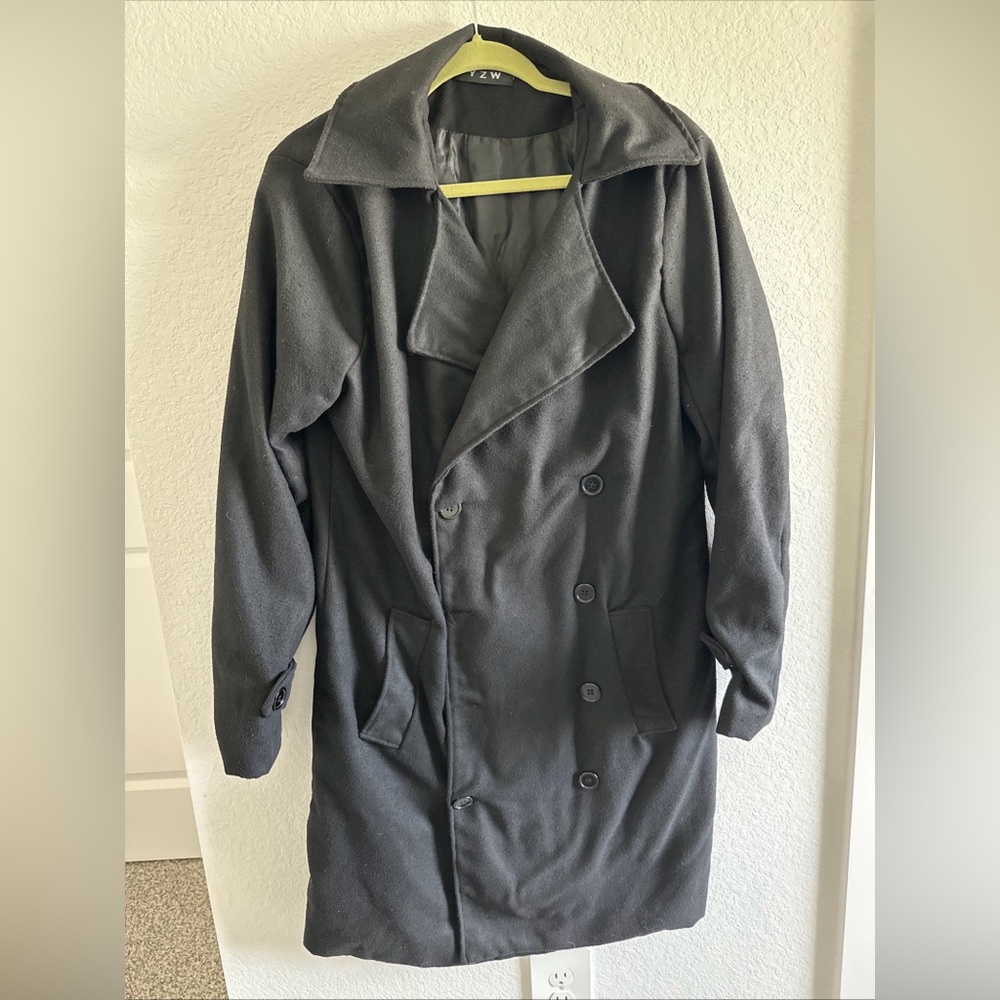 YZW Tuxedo Cut Wool Pea Coat EUC XL